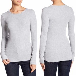 Splendid - Ribbed Crewneck Long-Sleeve Tee